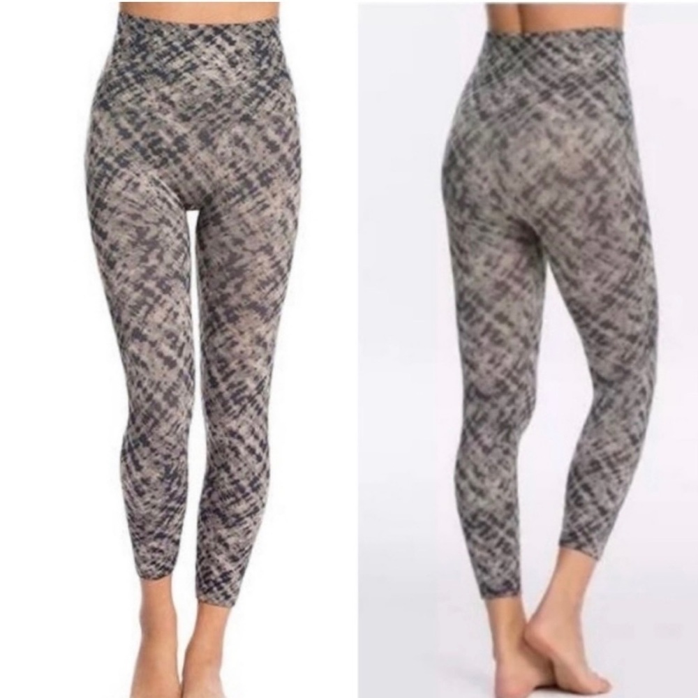 SPANX Look At Me Now tie dye grey watercolor Seamless Leggings ,Size S